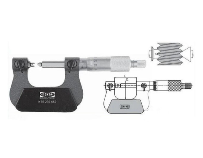 螺紋如何測(cè)量-螺紋測(cè)量的幾種方法插圖1 螺紋千分尺